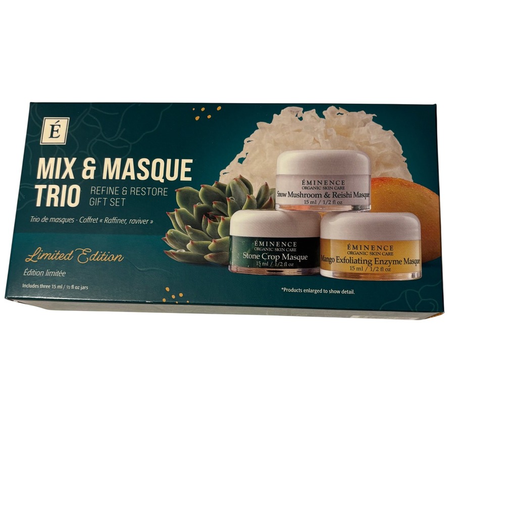 Eminence Organic‎ Mix & Masque Trio Limited Edition Gift Set Refine Restore 3pk